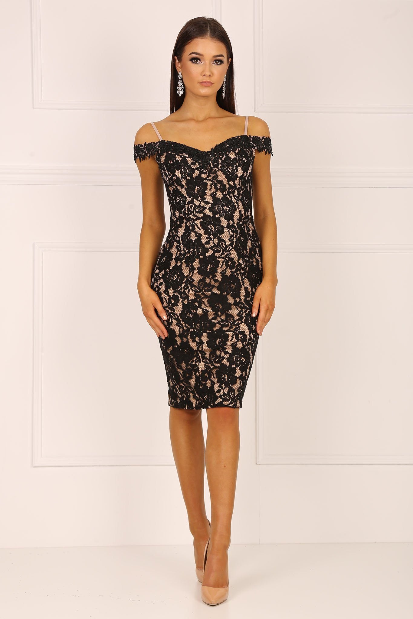 Mia Dress - Black/Beige | Noodz Boutique